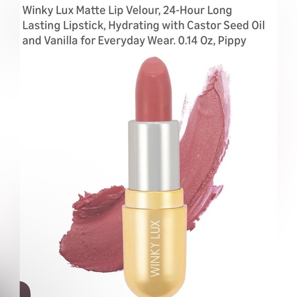 NWT WINKY LUX Lip Velour Matte Lipstick “Pippy” Mauve Lipstick - Picture 2 of 10